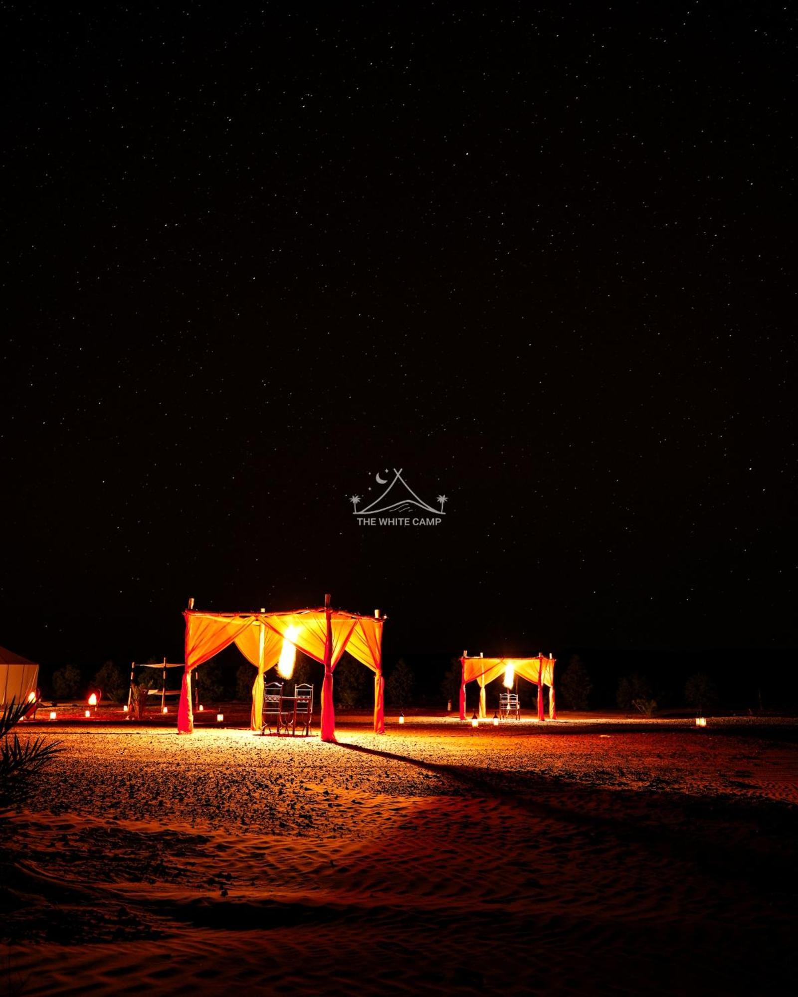 The White Camp - Your Merzouga Luxury Desert Camp & Erg Chebbi Dunes Camel Riding Exterior photo