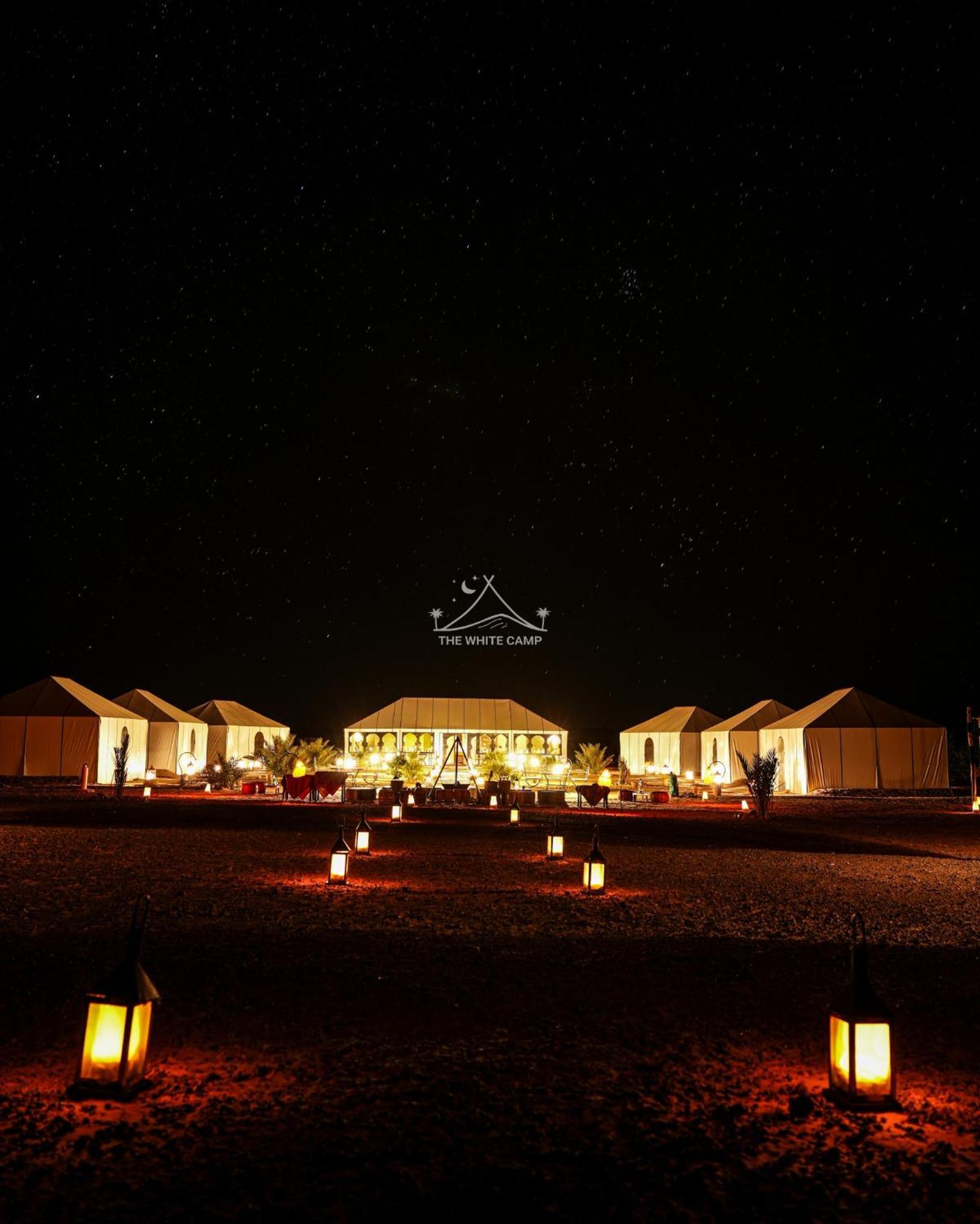 The White Camp - Your Merzouga Luxury Desert Camp & Erg Chebbi Dunes Camel Riding Exterior photo